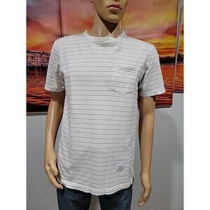 Norse Projects Short Sleeves Men's Size L White Black Striped Tee Shirt #C